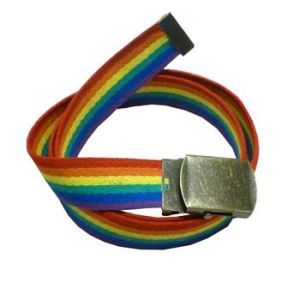 Rainbow Pride Canvas Web Waist Belt