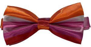 Sunset Lesbian Pride Satin Bow Tie With Adjustable Neck Strap
