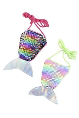 Sequins Rainbow Mermaid Tail Change Bag